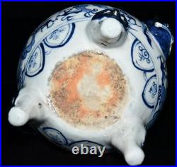 8 china antique porcelain yuan dynasty blue white dragon pattern Incense burner