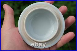 A0008 Qianlong Marked Blue and White Covered Jar with Dragon & Clouds