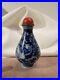 Antique-Chinese-Blue-White-Dragon-Porcelain-Snuff-Bottle-Coral-Bead-Signed-01-dn