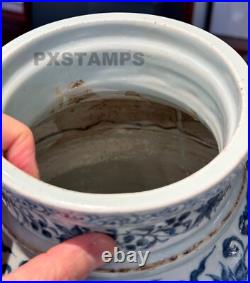 Authentic 13th C Chinese Yuan Dynasty Blue and White Dragon Porcelain Jar Vase