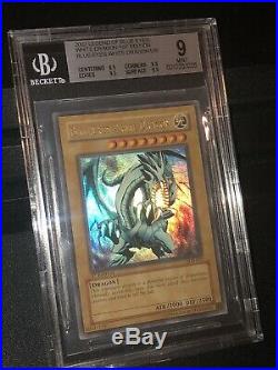 BGS 9.0 Blue Eyes White Dragon 1st Edition LOB-001 Glossy Strong Asf