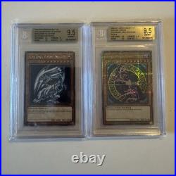 BGS 9.5 Quarter Century Dark Magician And Blue Eyes White Dragon! Gem Mint BGS 9.5 Quarter Century Dark Magician And Blue Eyes White Dragon! Gem Mint