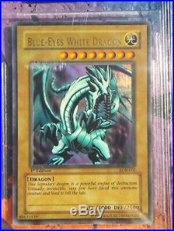 BGS 9 MINT WAVY Blue-Eyes White Dragon (LOB-001) 1st edition USA English