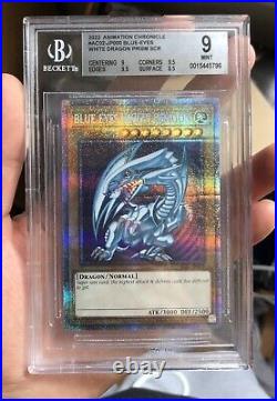 BGS 9 Read DESC Yu-gi-oh! BLUE-EYES WHITE DRAGON AC02-JP000 ANIMATION CHRONICLE