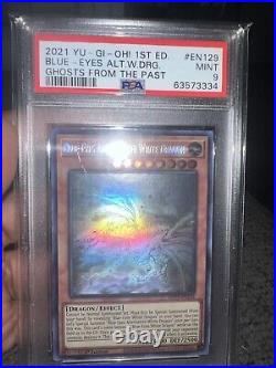 Blue-Eyes Alternate White Dragon Ghost Rare PSA 9 YUGIOH GHOST FROM THE PAST 1st