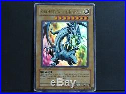 Blue-Eyes White Dragon 1st Edition LOB-001 English Yugioh Card (Light Played)