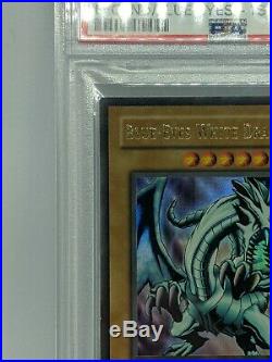 Blue Eyes White Dragon 1st Edition LOB-001 PSA 9 Mint NA Yu-Gi-Oh Card Glossy