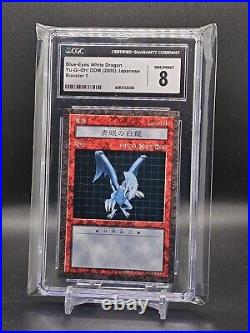 Blue-Eyes White Dragon Dungeon Duel Monsters LvL4 Booster 1 2000 Yu-Gi-Oh! CGC 8