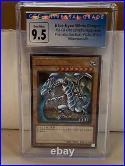 Blue-Eyes White Dragon Japanese Graded Yugioh Card CGC 9.5 Gem Mint PGB1-JP012