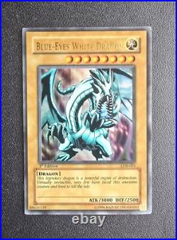 Blue-Eyes White Dragon LOB-001 The Legend of Blue Eyes White Dragon 1st Edition Blue-Eyes White Dragon LOB-001 The Legend of Blue Eyes White Dragon 1st Edition