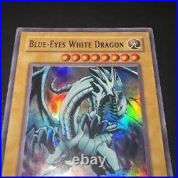 Blue-Eyes White Dragon LOB-001 Ultra Rare Unlimited Edition EX Yugioh