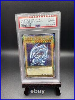 Blue-Eyes White Dragon (Quarter Century Secret Rare) MP24-EN001 25th PSA 10