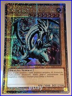 Blue-Eyes White Dragon? Quarter Century Secret Rare? YUGIOH? RA03? PORTUGUESE? TL010