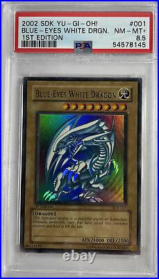 Blue Eyes White Dragon SDK-001 1st Edition Ultra Rare Yugioh PSA 8.5 NM-MT+