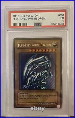 Blue-Eyes White Dragon SDK-001 English Super Rare PSA 5 EX Yugioh