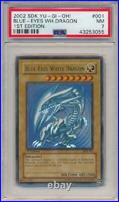 Blue-Eyes White Dragon SDK-001 PSA NM 7 Ultra Rare 1st Edition 3Q6