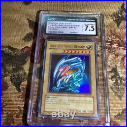 Blue-Eyes White Dragon SDK-001 Starter Deck Kaiba-Unlimited Graded CGC 7.5