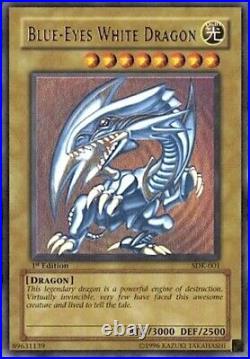 Blue-Eyes White Dragon SDK-001 Unlimited Ultra Rare Lightly Played 1996