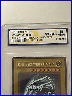 Blue Eyes White Dragon Sdk-001 Unlimited 2002 Yugioh WCG 10 Gem Mint Super Rare