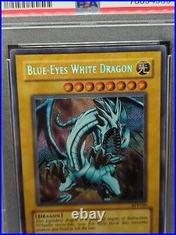 Blue Eyes White Dragon Secret Rare PSA 8 2003 Yu-Gi-Oh! BPT-009 JUST GRADED