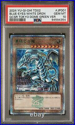 Blue-Eyes White Dragon TD02-JP001 Quarter Century 25th Japanese Yugioh PSA 10