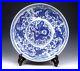 Blue-White-QingHua-Dragons-Flowers-Painted-Large-Charger-Plate-12-Home-Decor-A-01-fa