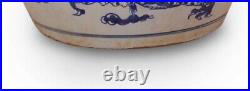Blue and White Ginger Jar Dragon Clouds Chinese Temple Jar Chinoiserie About 10
