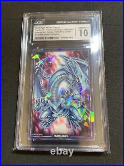 CGC 10 Yugioh Rush Duel ARTC-JP001 Art Card Blue-Eyes White Dragon / Magician