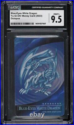 CGC 9.5 Blue-Eyes White Dragon Hong Kong Octopus Money Card Limited to 5000