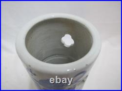 CHINESE Blue & White Porcelain DRAGON Serpent Candle Holder Hat or WIG STAND CHINESE Blue & White Porcelain DRAGON Serpent Candle Holder Hat or WIG STAND
