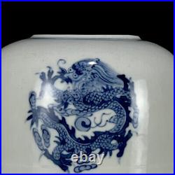 Chinese Blue&white Porcelain HandPainted Dragon Pattern Brush Washer 11088