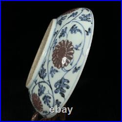 Chinese Blue&white Porcelain HandPainted Exquisite Dragon Pattern Plate 22881