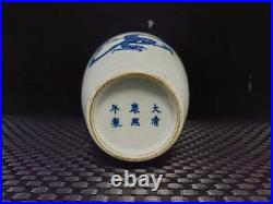 Chinese Blue&white Porcelain HandPainted Exquisite Dragon Pattern Vase 24726