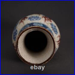 Chinese Blue&white Porcelain HandPainted Exquisite Dragon&Phoenix Vase 21537