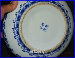 Chinese blue and white porcelain pot plate Bowl dragon vase old antique qianlong