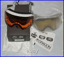 Dragon Alliance NFX Ski snowboard Goggles adult White + bonus yellow lens New