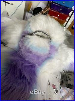 Dutch Angel Dragon Partial, paws, horns, eyes, purple, blue, white, pastel