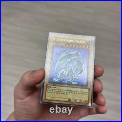 EX- 2002 Yugioh SDK-001 Blue-Eyes White Dragon Ultra Rare 1st Edition