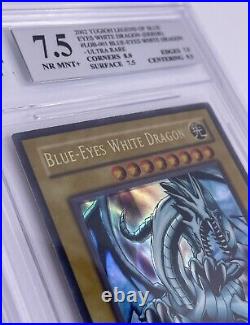 Error Holo Shift Blue Eyes White Dragon LOB-001 MINT 7.5 2002 Yu-Gi-Oh