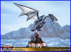 First 4 Figures Yu-Gi-Oh! Blue-Eyes White Dragon 14 Statue Silver Variant New
