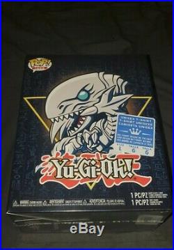 Funko POP Yu-Gi-Oh Blue Eyes White dragon metallic with Tee Sealed Intl Sticker. L