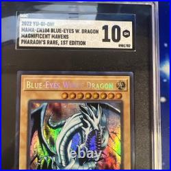 Gem Mint 10 Blue Eyes White Dragon Secret Pharahoh's Rare MAMA-EN104 Gem Mint 10 Blue Eyes White Dragon Secret Pharahoh's Rare MAMA-EN104