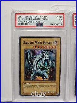 Greded Blue-eyes White Dragon Collection 5 PSA Graded Cards