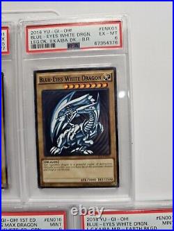 Greded Blue-eyes White Dragon Collection 5 PSA Graded Cards