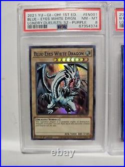 Greded Blue-eyes White Dragon Collection 5 PSA Graded Cards