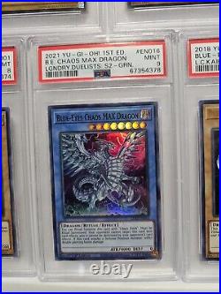 Greded Blue-eyes White Dragon Collection 5 PSA Graded Cards