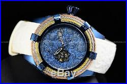 Invicta 54mm Bolt Tri-Cable Japanese Samurai Dragon Open Heart Auto Blue Watch
