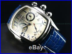Invicta Men's Grand Lupah Dragon Swiss ETA Chronograph Leather Strap SS Watch