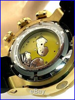 Invicta Reserve Subaqua Sea Dragon Swiss Black Gold Chronograph 52mm Watch 21642