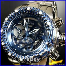 Invicta Venom Subaqua Dragon Scale Stainless Steel Blue Chronograph Watch New